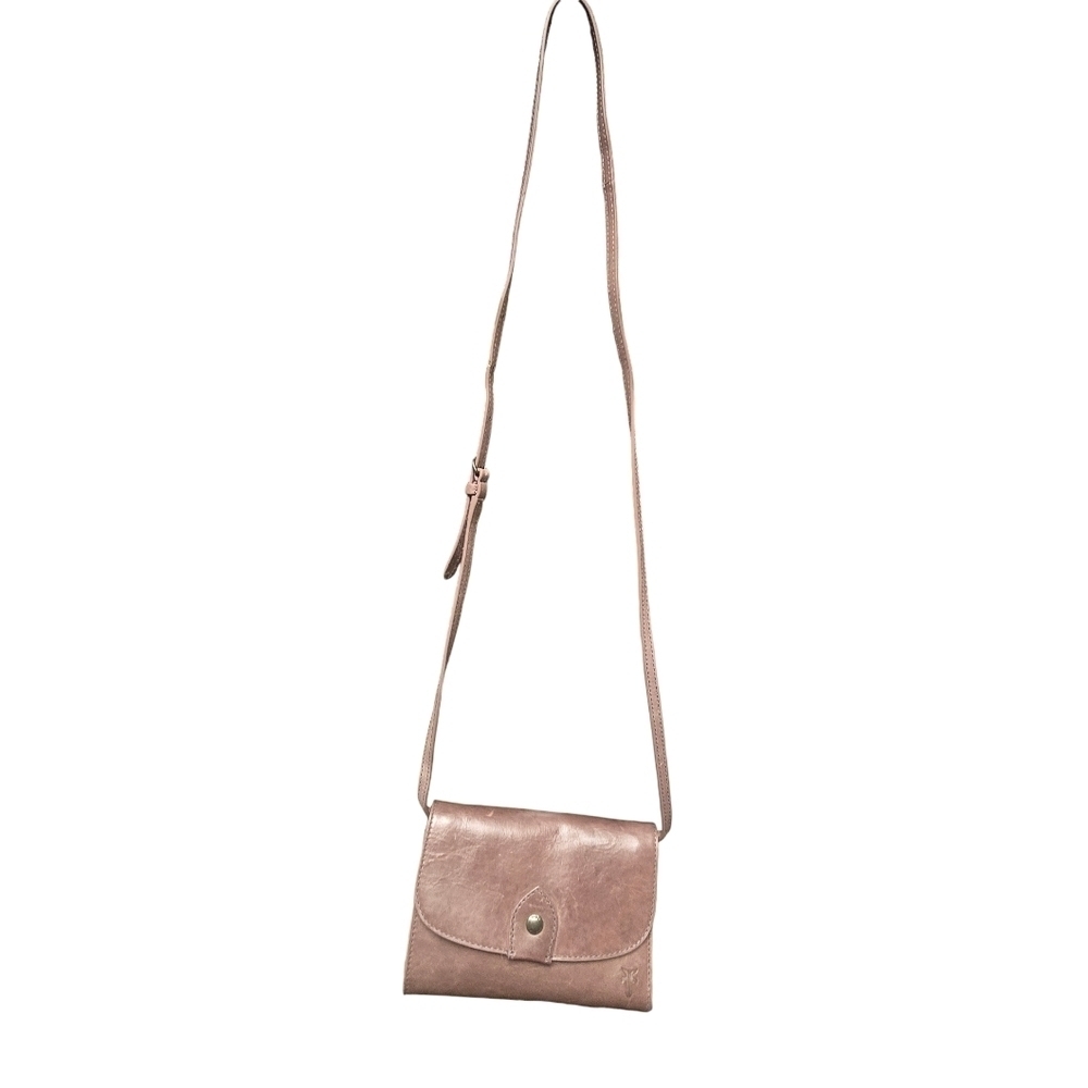 Frye Melissa Leather Wallet Crossbody Bag Purse Lilac - Picture 7 of 10